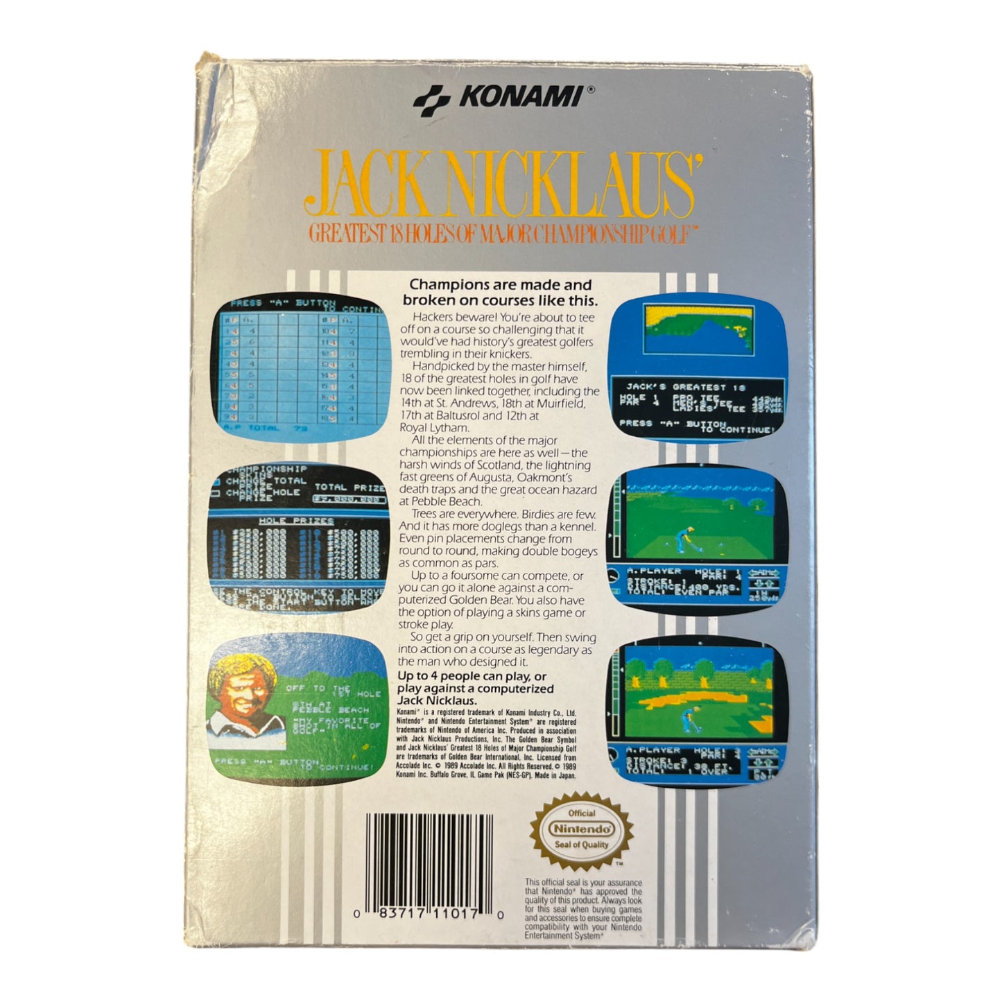 Jack Nicklaus' Greatest 18 Holes Of Major Championship Golf (NES)