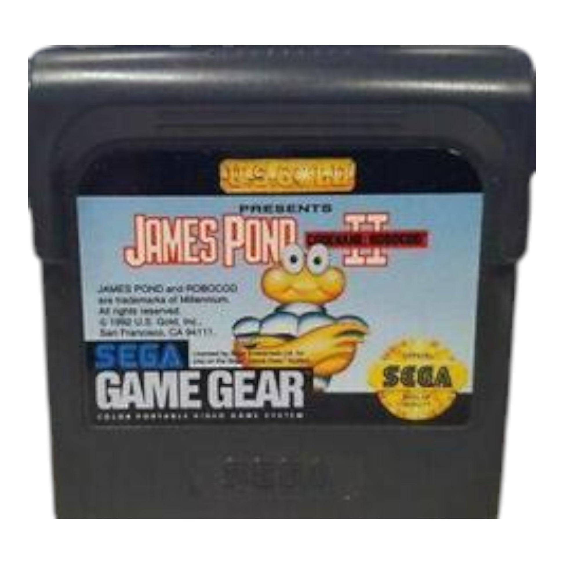 Sega Game Gear game cartridge featuring James Pond and Robocodo