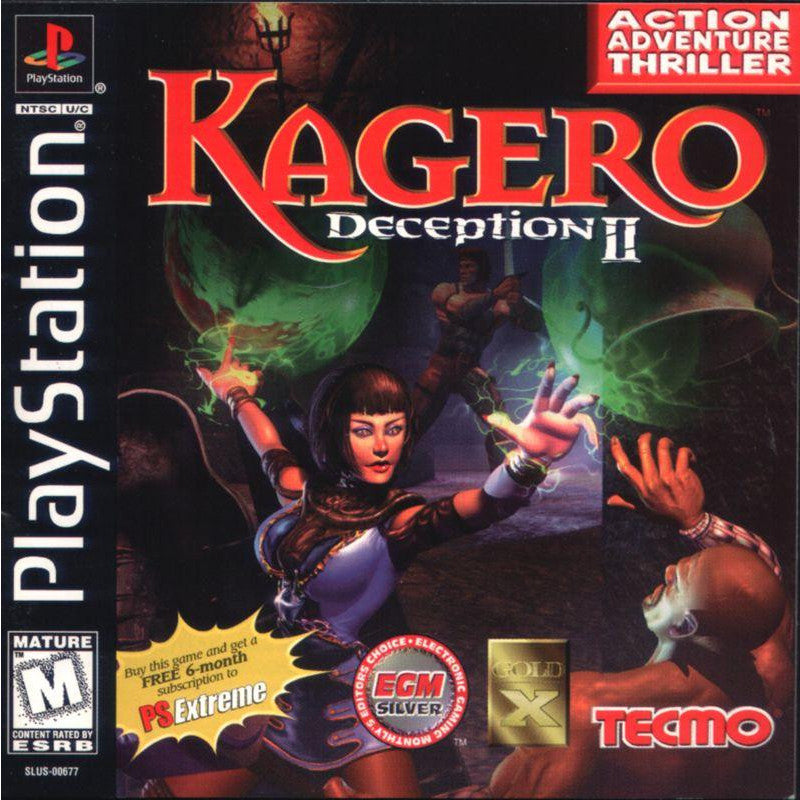 PlayStation game cover of 'Kagero Deception II' with a fantasy theme.