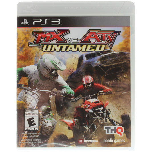 PS3 game case for 'MX vs. ATV Untamed' with two off-road vehicle riders on a dynamic background.