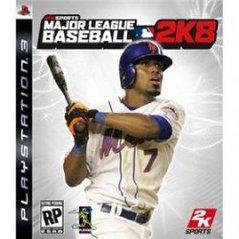 Video game cover for 'Major League Baseball 2K8' on PlayStation 3 with a player holding a bat.