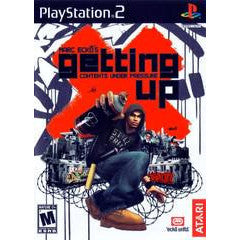 PlayStation 2 game cover for 'Gettting Up' with a character in an urban setting.