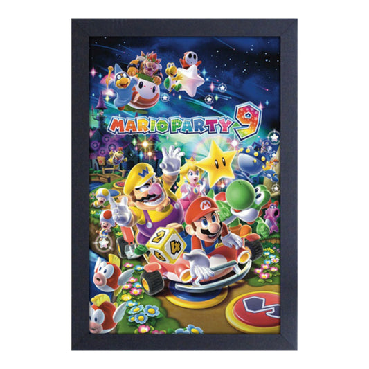 Mario Party 9 Game Cover Art 11″X17″ Framed Print