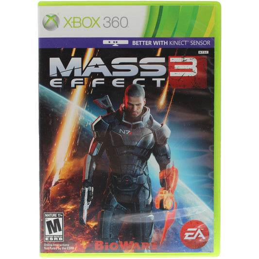 Xbox 360 'Mass Effect 3' game case with character and EA logo