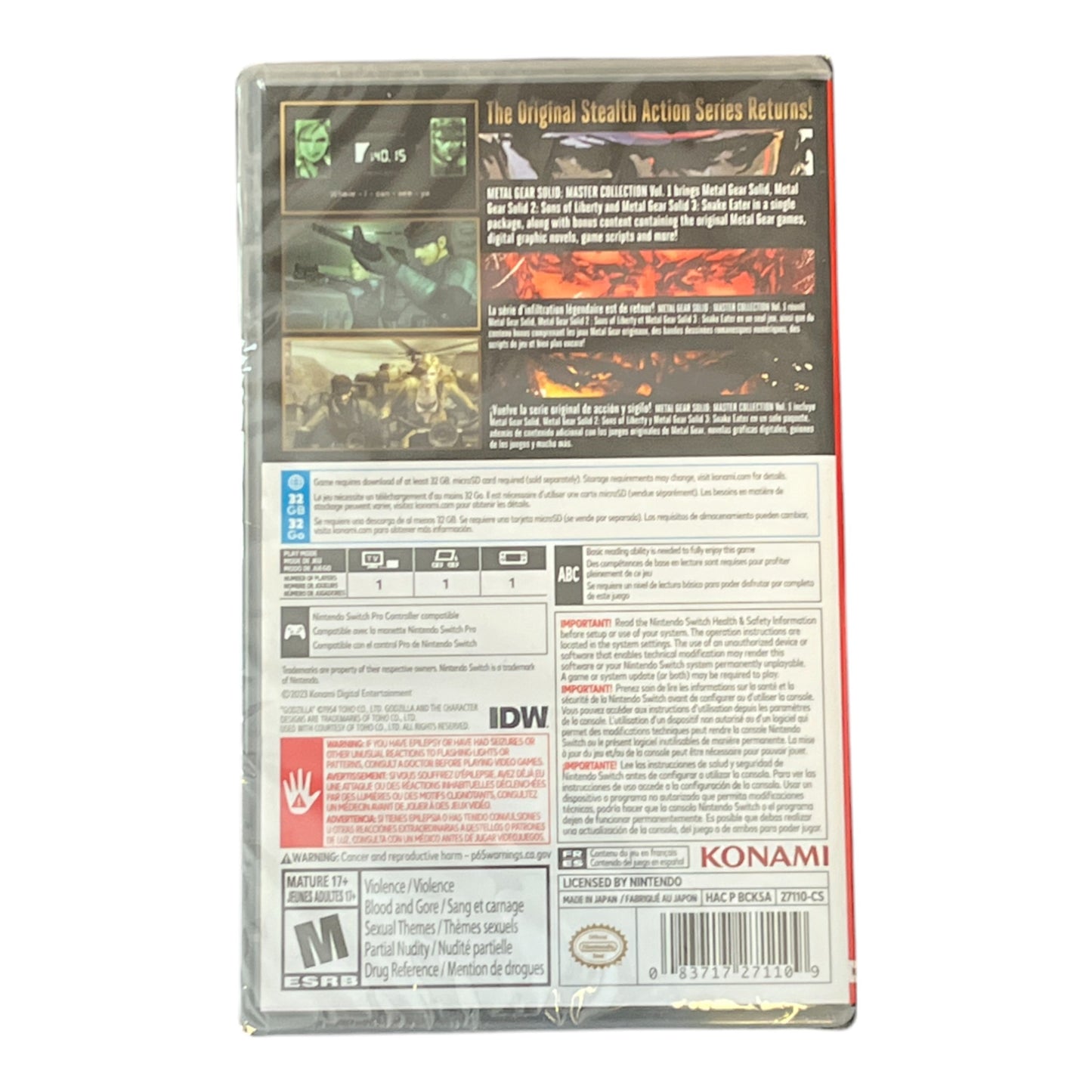 Metal Gear Solid: Master Collection Vol. 1 (Switch)