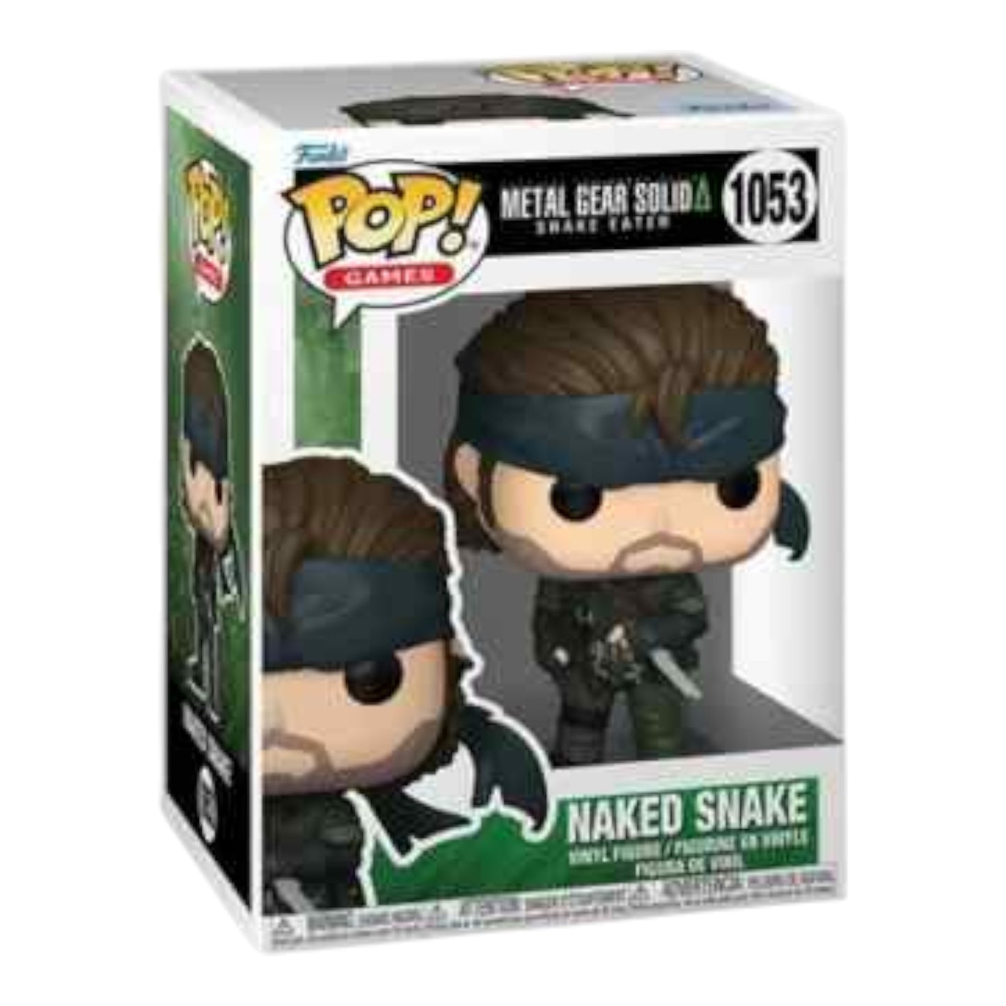 Funko Pop! vinyl figure packaging for 'Naked Snake' from Metal Gear Solid on a white background