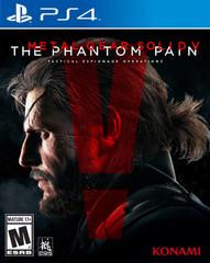 Game cover for 'Metal Gear Solid V: The Phantom Pain' on PS4 with a character's face and red emblem.