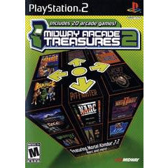 PlayStation 2 game case for 'Midway Arcade Treasures 2' on a green background