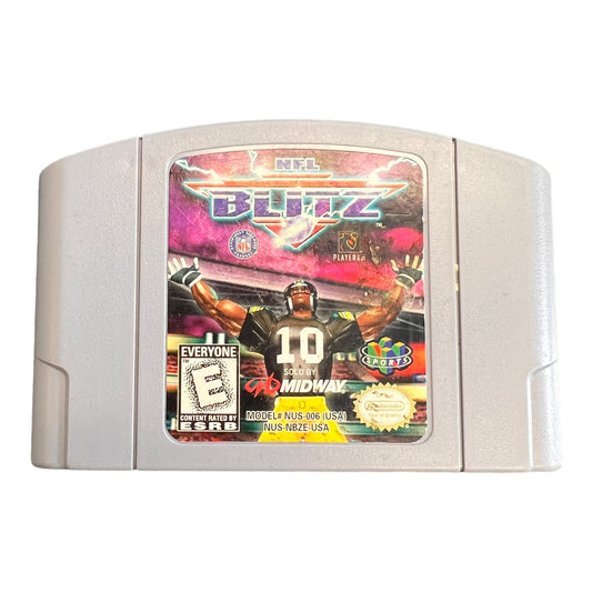 N64 game cartridge for 'NFL Blitz' on a white background
