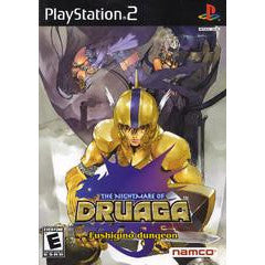 PlayStation 2 game cover for 'The Knights of Drauga' featuring a warrior and dragon.