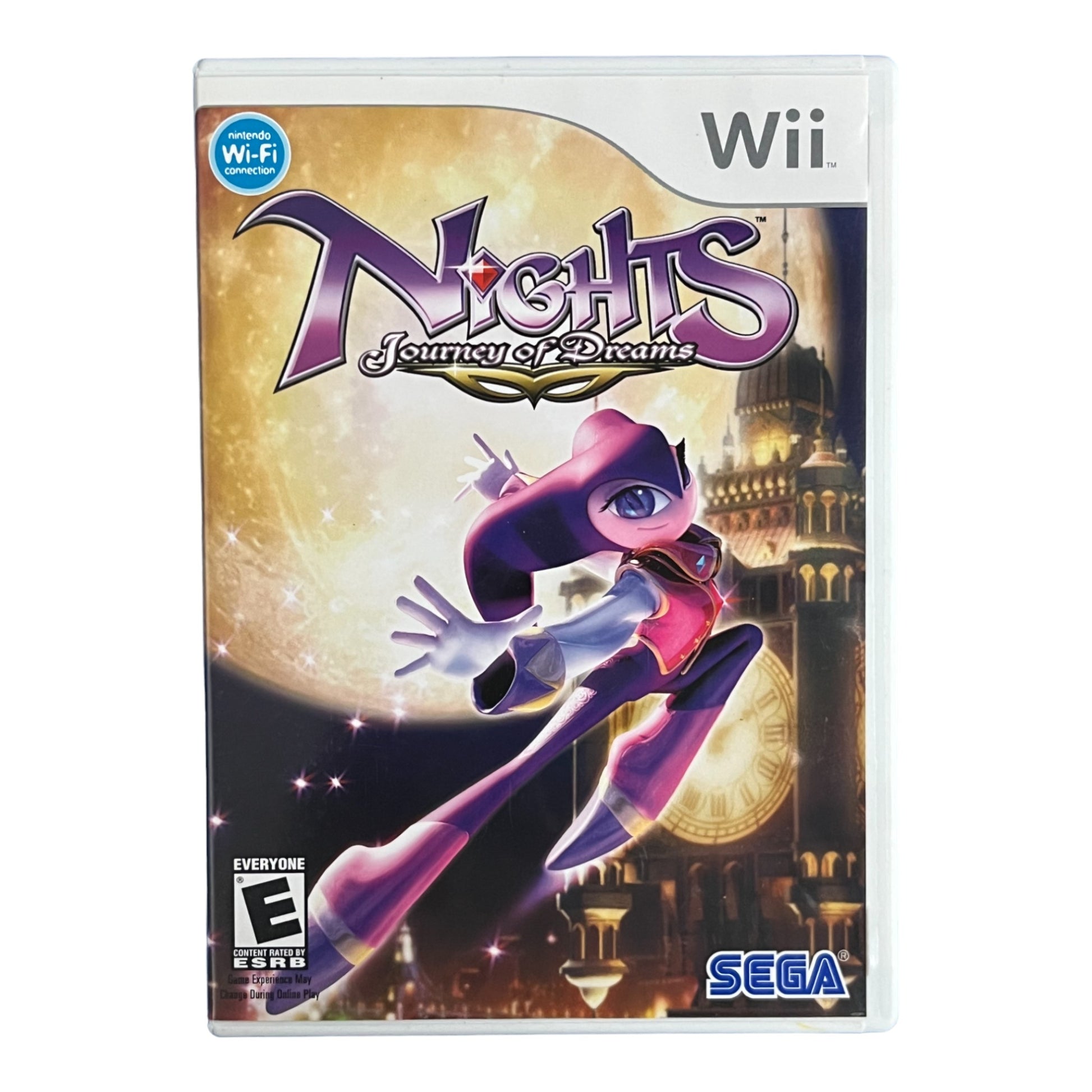 Game case for 'Nights: Journey of Dreams' on Wii with Sega logo