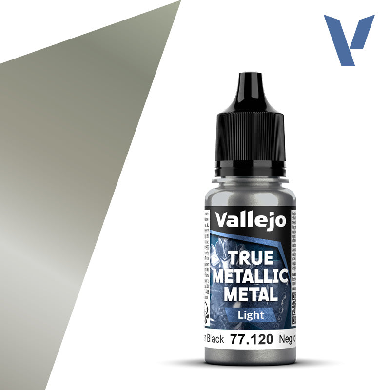 Vallejo - True Metallic Metal: Single Bottles – Obsidian Black System 18ml