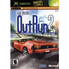 Cover of 'OutRun 2' video game for Xbox, featuring a red sports car on a road.