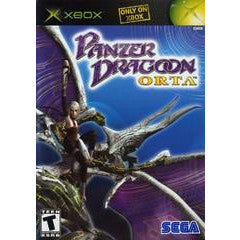 Panzer Dragoon Orta game cover for Xbox with a dragon-like creature on a blue background