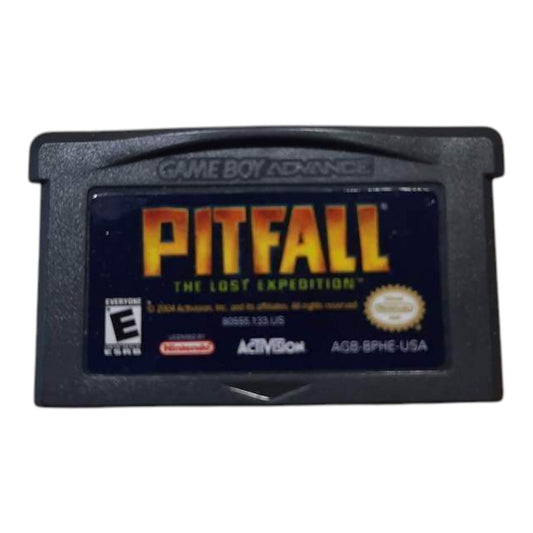 Pitfall game cartridge for Game Boy Advance on a white background