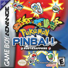 Pokémon Pinball Ruby & Sapphire Game Boy Advance cover with colorful graphics