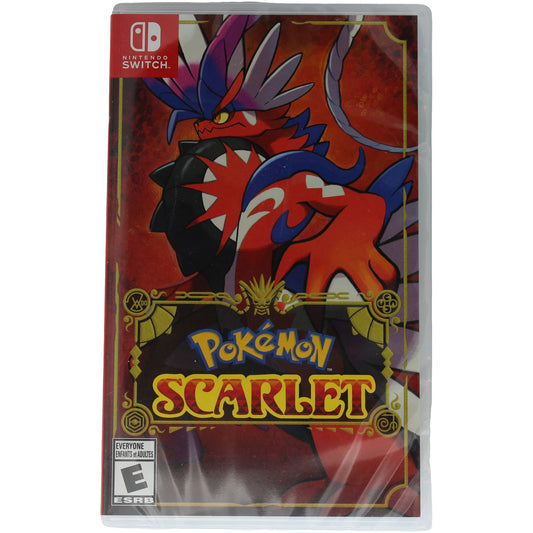 Pokémon Scarlet game case for Nintendo Switch on a white background