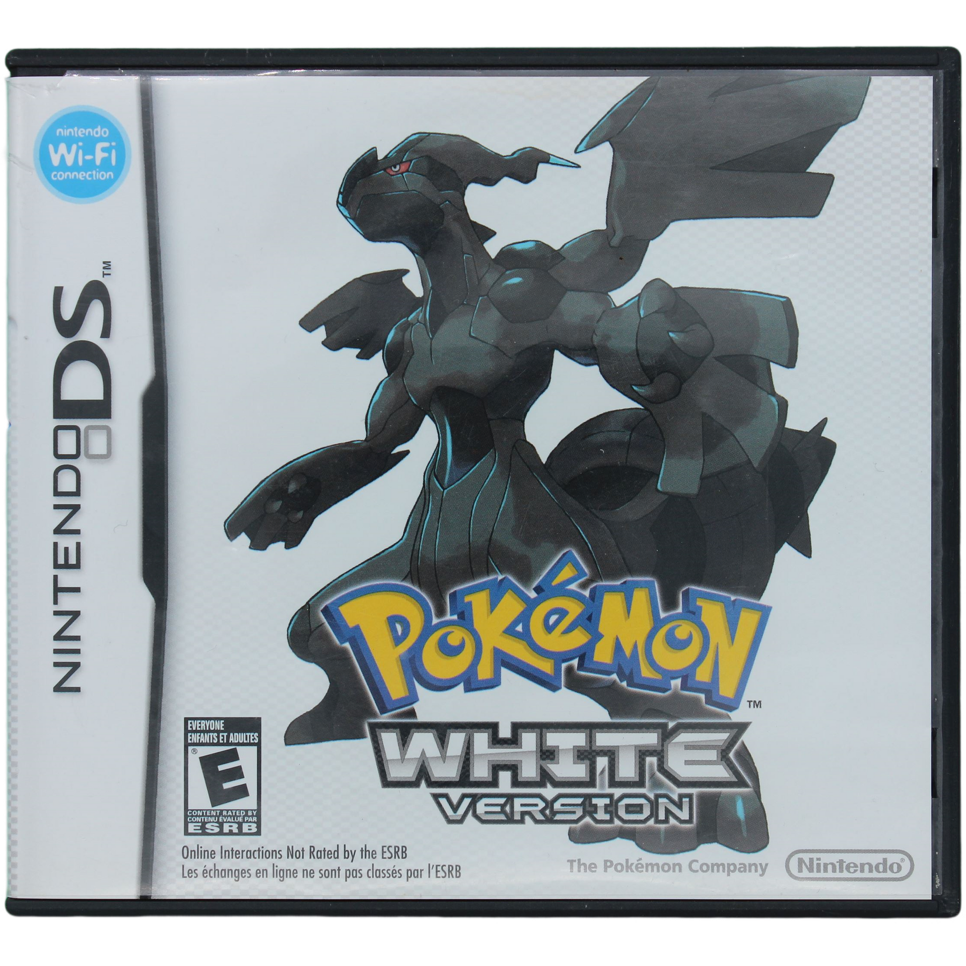 Pokémon White Version game case for Nintendo DS with Pokémon artwork on a white background