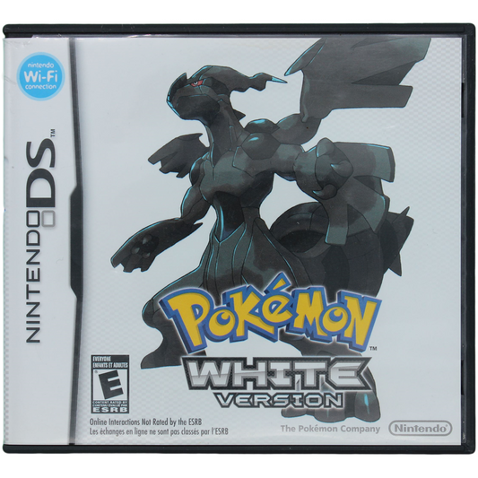 Pokémon White Version game case for Nintendo DS with Pokémon artwork on a white background