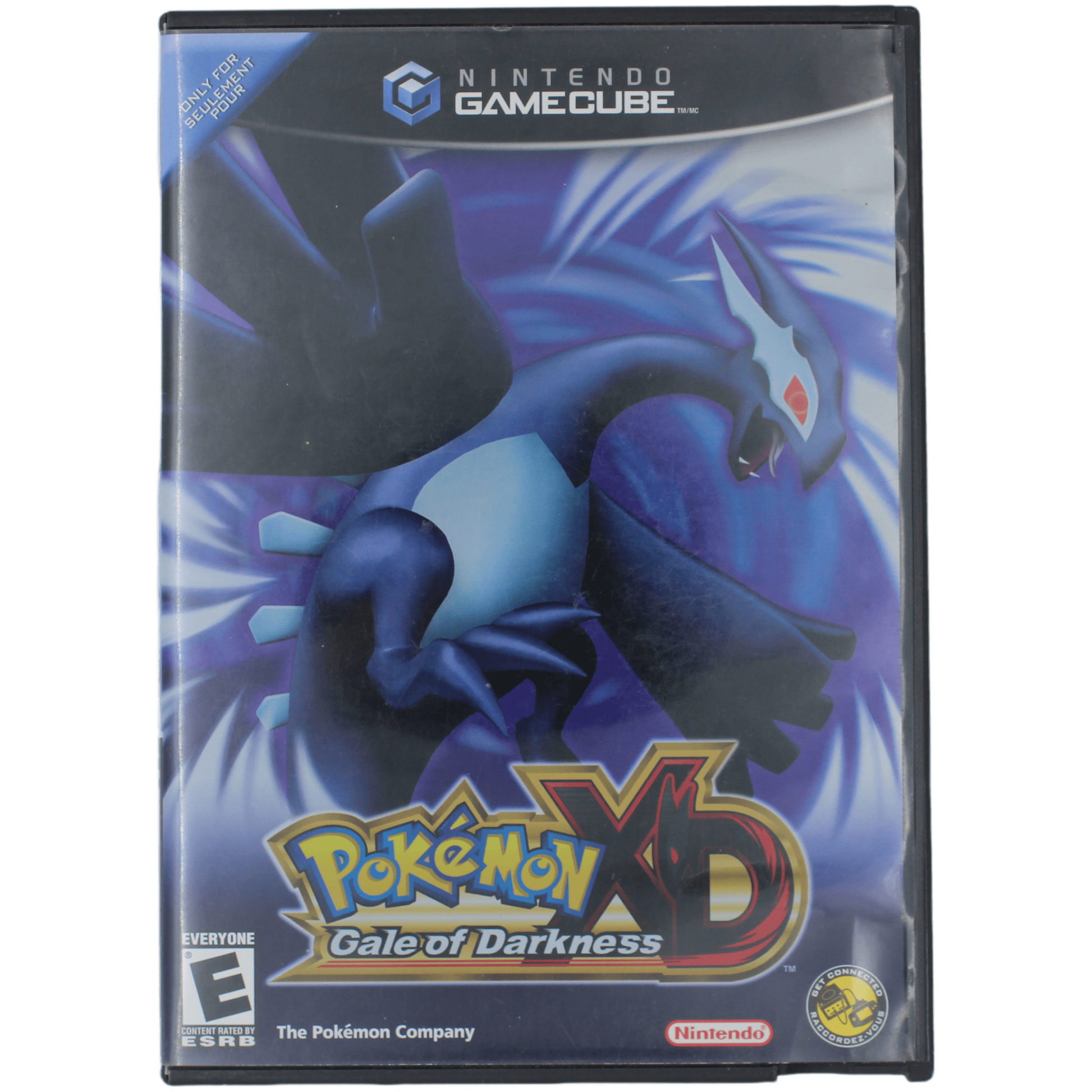Pokémon XD Gale of Darkness GameCube game case with Pokémon character on a white background