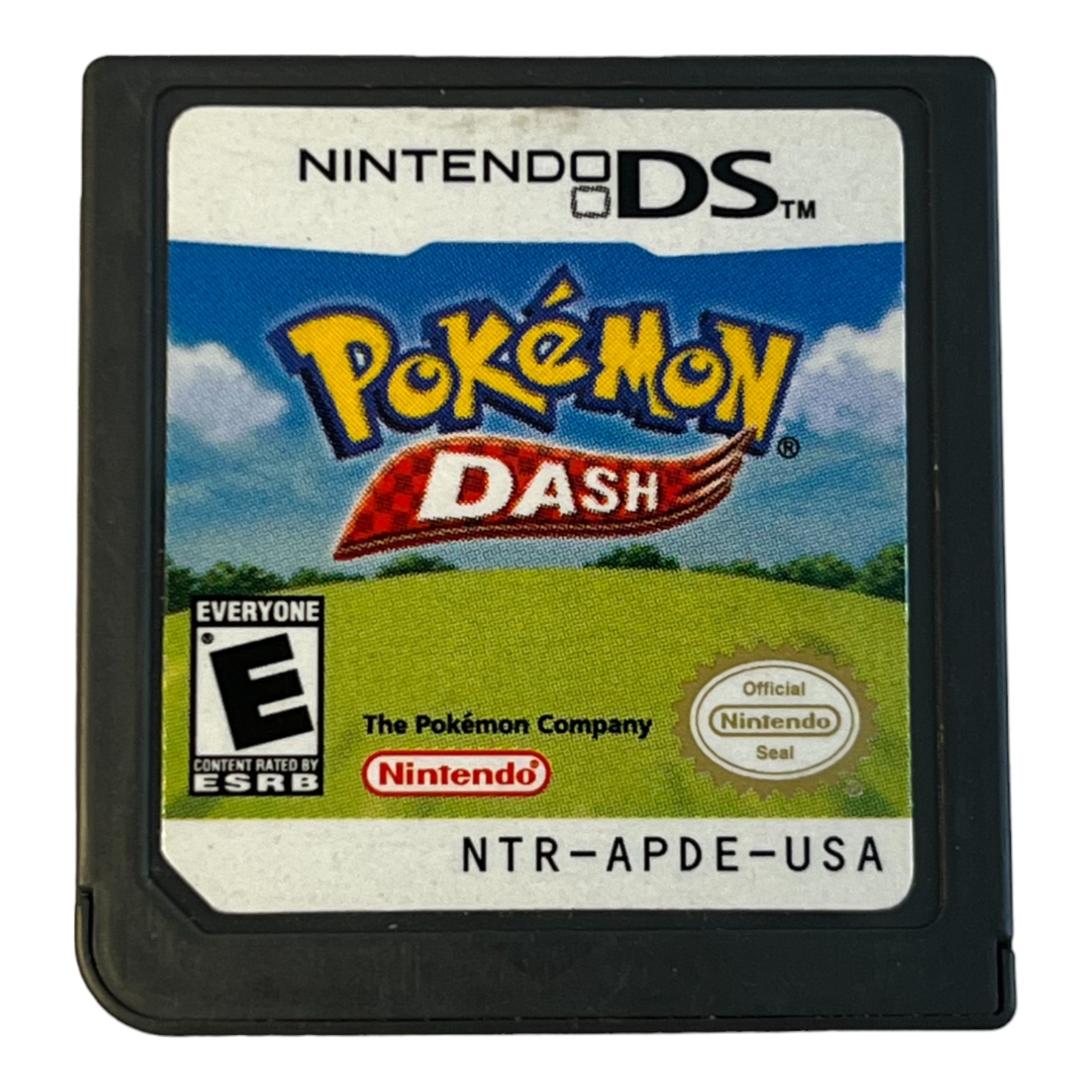 Pokémon Dash game cartridge for Nintendo DS on a white background