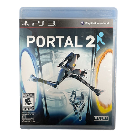 Portal 2 game case for PS3 on a white background