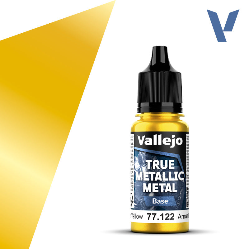 Vallejo - True Metallic Metal: Single Bottles – Radiant Yellow System 18ml