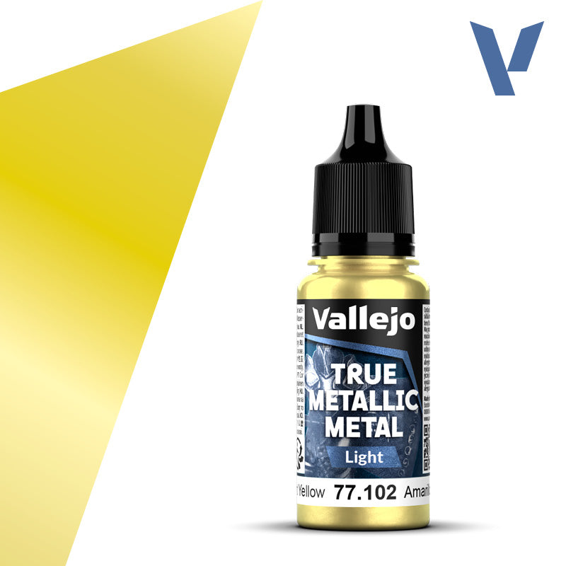 Vallejo - True Metallic Metal: Single Bottles – Radiant Yellow System 18ml