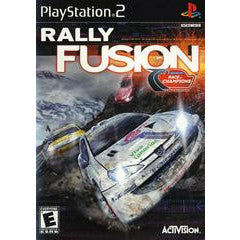 PlayStation 2 game cover for 'Rally Fusion' featuring a racing car.