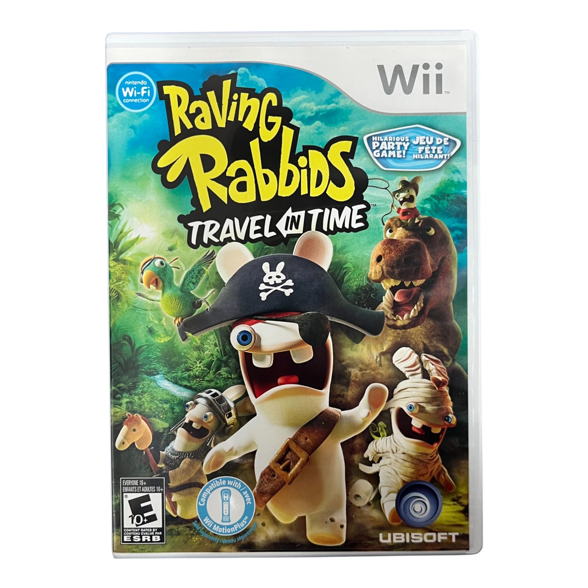 Game case for 'Raving Rabbids Travel in Time' on Wii console