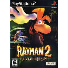 Game case for Rayman 2 Revolution on PlayStation 2 with colorful graphics and character illustration.