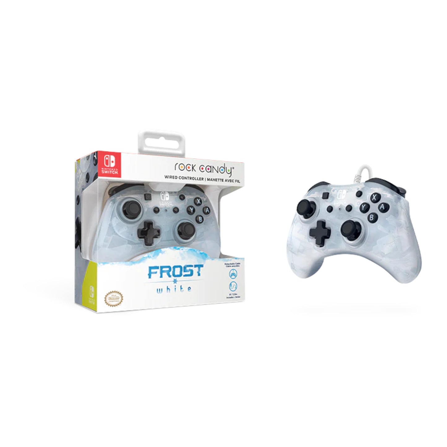 Rock Candy - Frost White Wired Controller for Nintendo Switch