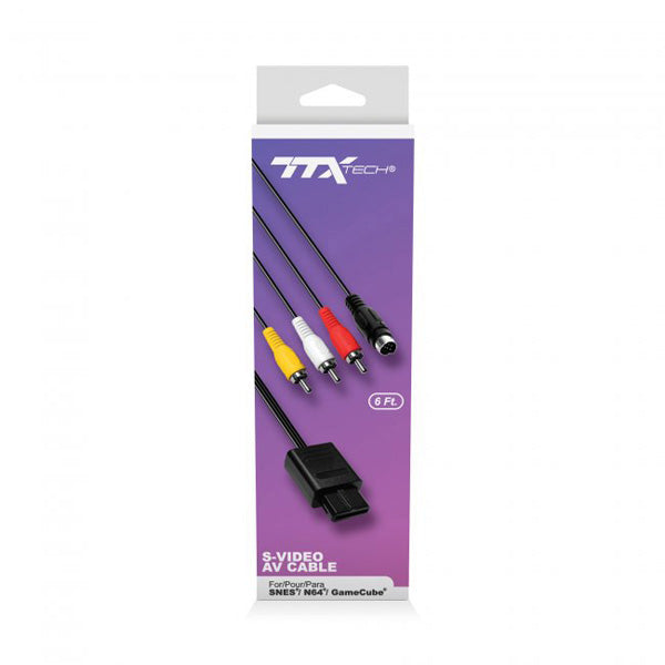S-Video AV Audio Video Cable for SNES, N64, GameCube