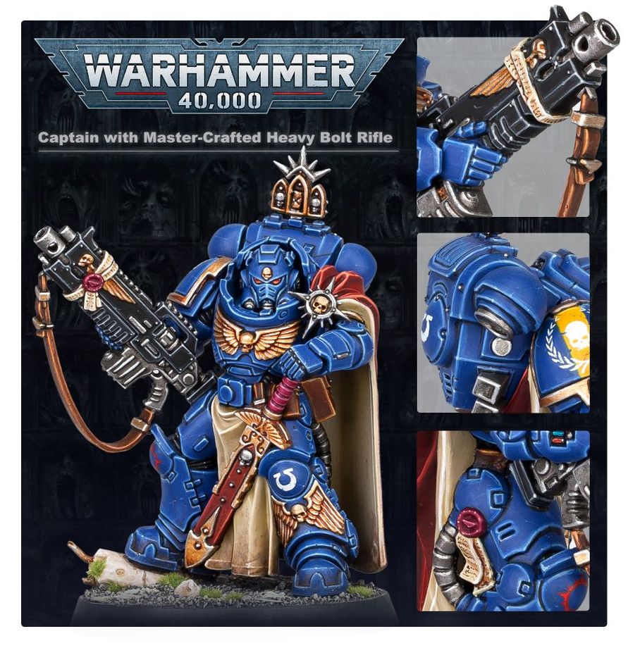 Warhammer 40,000 - Space Marines: Captain in Gravis Armour with Master-crafted Heavy Bolt Rifle