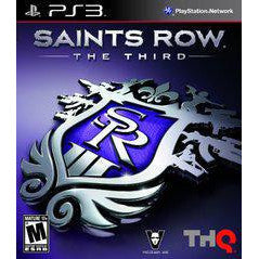 Saints Row: The Third game cover for PlayStation 3 with THQ logo.
