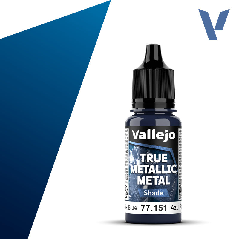 Vallejo - True Metallic Metal: Single Bottles – Sapphire Blue System 18ml