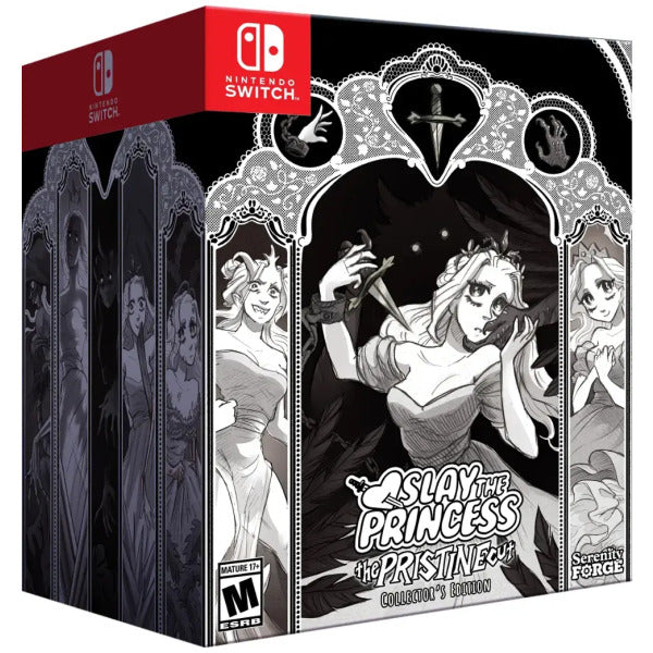 Nintendo Switch game console packaging featuring 'Slay the Princess' artwork
