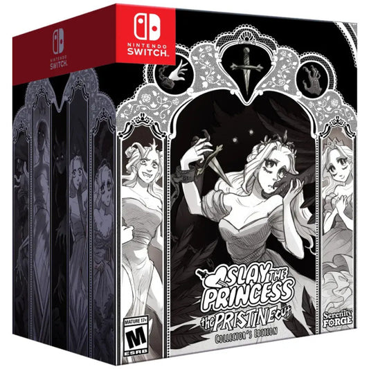 Nintendo Switch game console packaging featuring 'Slay the Princess' artwork