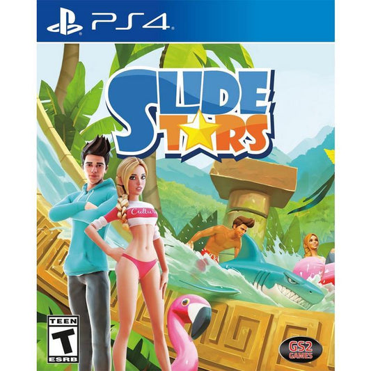 Slide Stars game cover for PS4 with characters and tropical setting