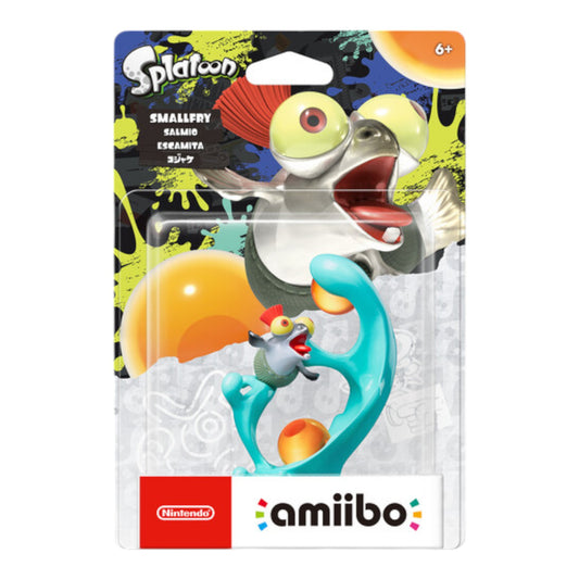 Nintendo amiibo packaging featuring a character from Splatoon with colorful design elements.