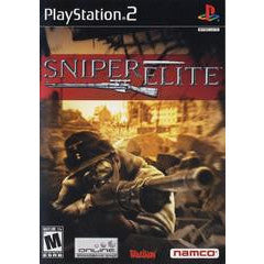 SNIPER ELITE game cover for PlayStation 2 with a soldier holding a rifle.