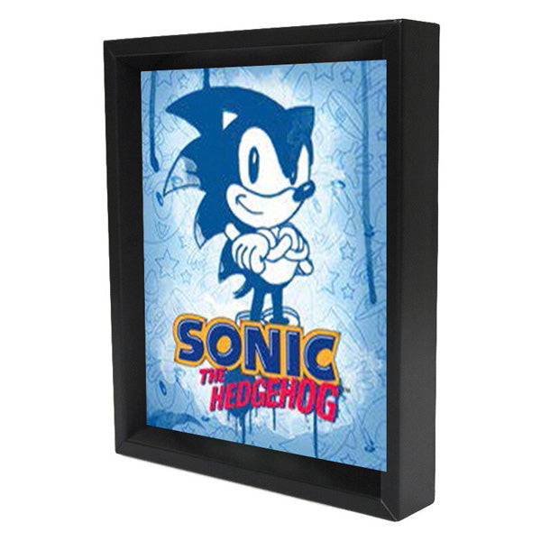 Sonic the Hedgehog Sonic Crossed Arms - 3D Lenticular Shadowbox Art
