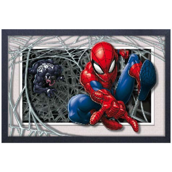 Spider-Man Venom & Spider-Man 11″x 17″ Faux Matte Framed Print (Glass)