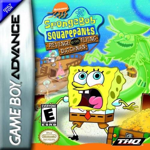 Game Boy Advance cartridge for 'SpongeBob SquarePants: Revenge of the Flying Dutchman' featuring SpongeBob and Patrick.