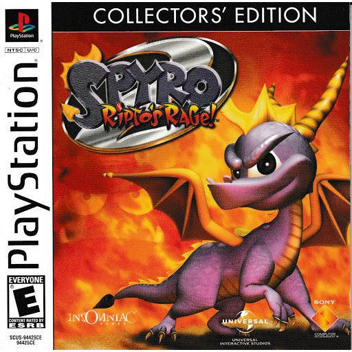Spyro the Dragon: Ripto's Rage! Collector's Edition for PlayStation with fiery background
