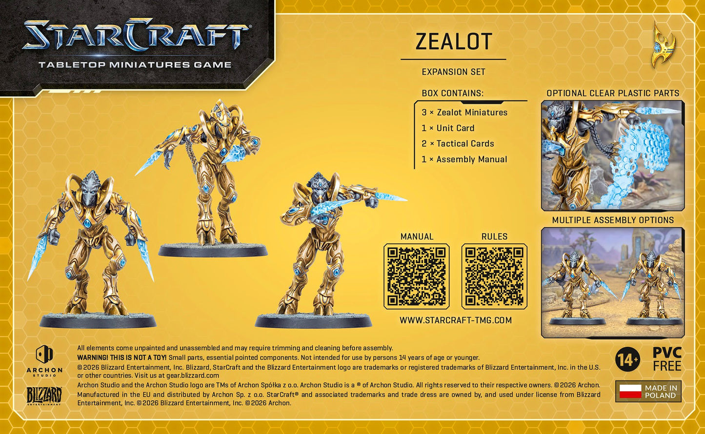 StarCraft: Tabletop Miniatures Game - Protoss Zealot Expansion Set
