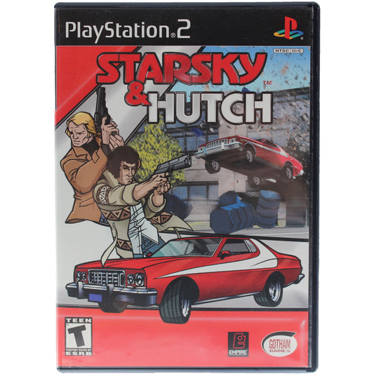PlayStation 2 game case for 'Starsky & Hutch' with characters and car on cover