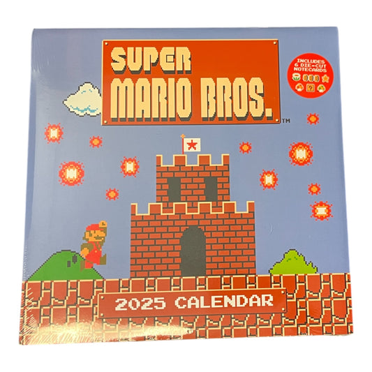 Super Mario Bros. 2025 Wall Calendar with Bonus Notecards