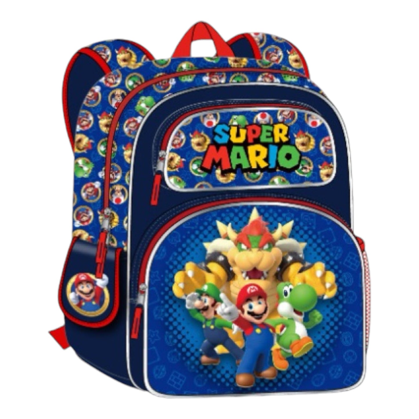 Super Mario Bros Mario Group 12″ 3D Backpack