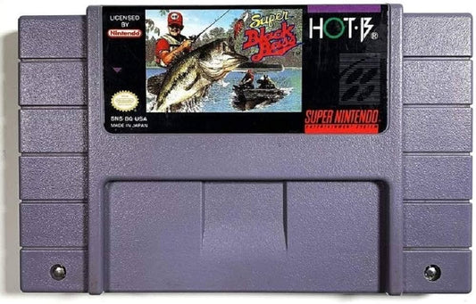 Super Nintendo game cartridge with fishing game cover